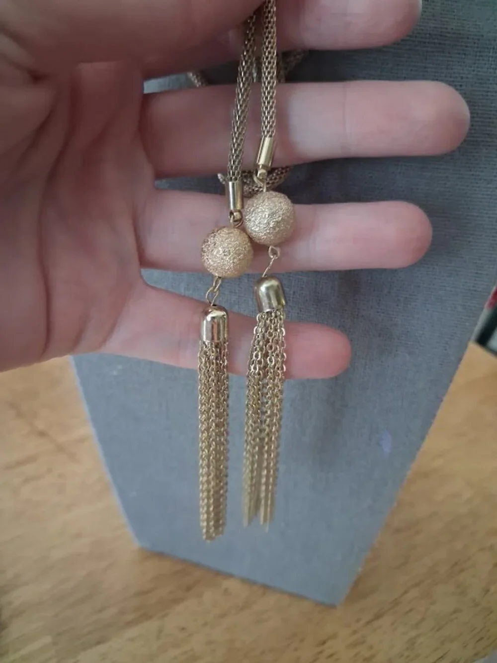 30 inch Knot Tassel Statement necklace